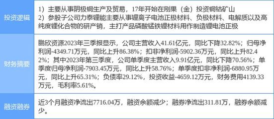 鵬欣資源漲停解析 新能源汽車與鋰電池概念共振，有色金屬板塊強勢領漲